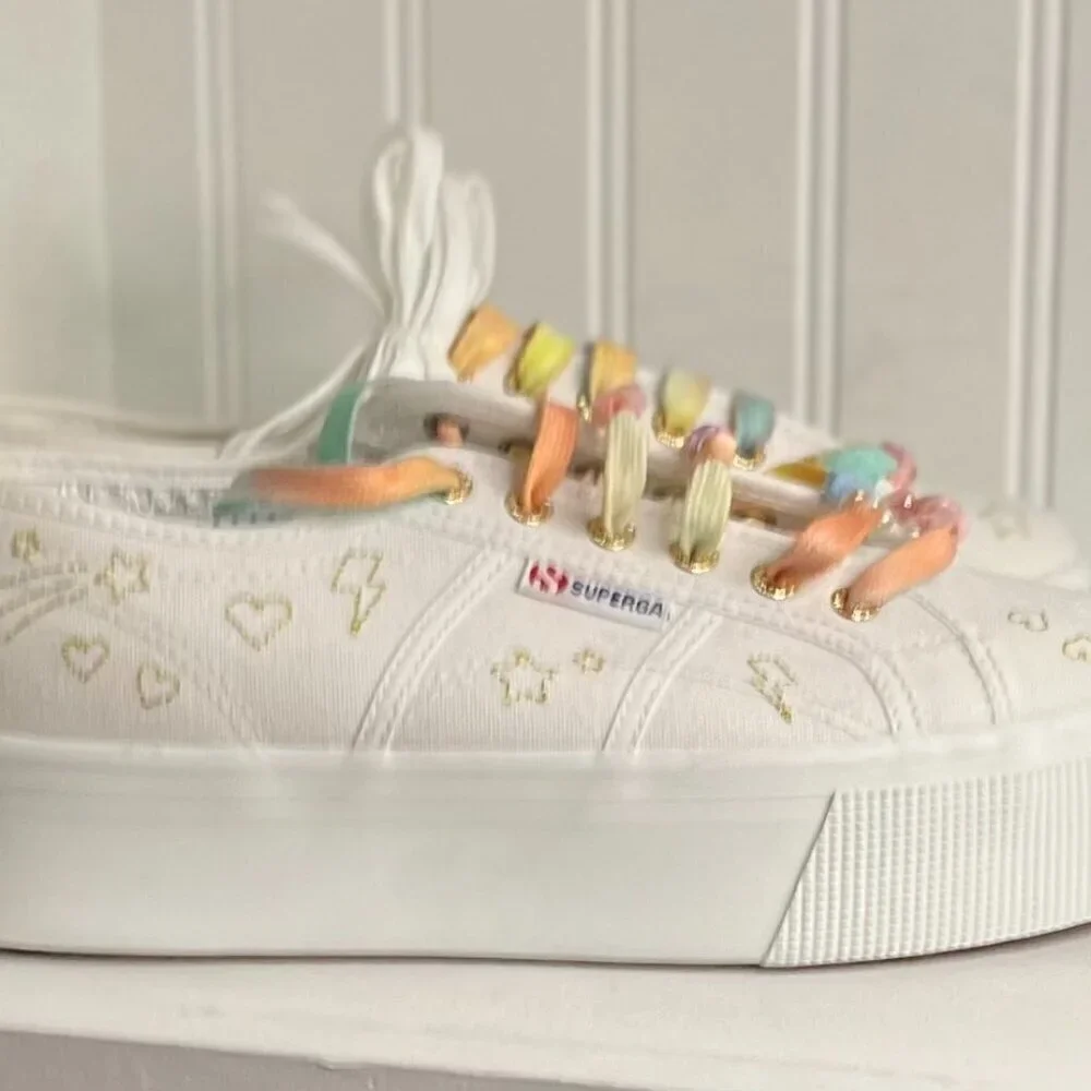 SUPERGA + LOVESHACKFANCY 2790 SZ 8.5 NWT Platform Sneaker, Fantasia Collection